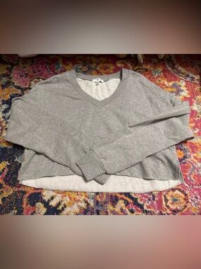bp Gray V-Neck Women's Sweater